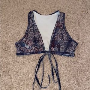 Snakeskin bikini top